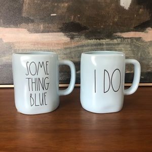 Rae Dunn Blue Wedding Mug Set